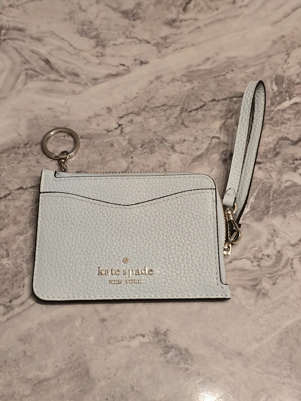 Kate Spade Leather Wristlet Card Holder with Key Ring 4 pc bundle